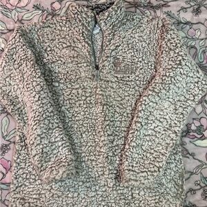 King of the Hammers J. America Gray Sherpa Quarter-Zip Pullover